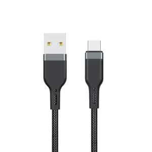 WIWU Platinum PT02 braided kábel USB / USB-C 3M fekete