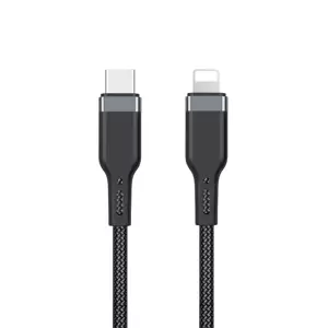 WIWU Platinum PT04 braided kábel USB-C / Lightning 3M fekete