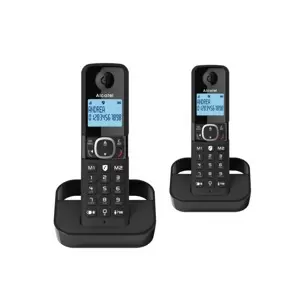 Alcatel Fekete F860 DUO Hordozható vezetékes Dect telefon