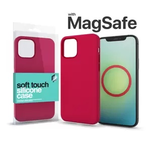 XPRO MagSafe rögzítésű Soft Touch Szilikon tok Apple Iphone 14 készülékhez - piros