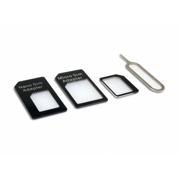 SIM kártya adapter 4in1 Fekete