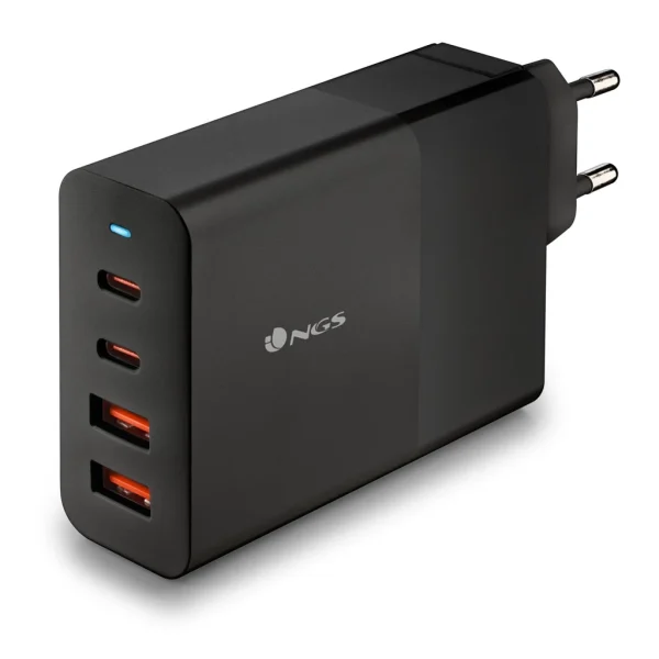 NGS fekete 100W Hálózati Töltő PD3.0 - 2 db USB-C + 2 db USB-A kimenettel