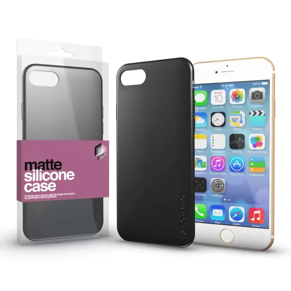 XPRO™ Silicone matte case ultra-thin black for Apple iPhone 6 / 6S