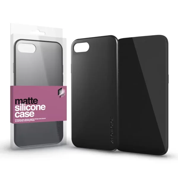 XPRO™ Szilikon matte tok ultravékony fekete Samsung Galaxy A12 készülékhez