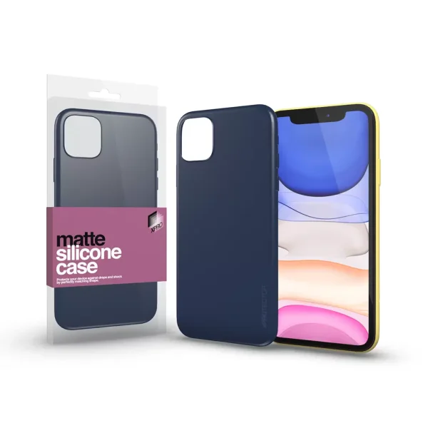 XPRO™ Szilikon matte tok ultravékony sötétsötétkék Apple iPhone 11 készülékhez