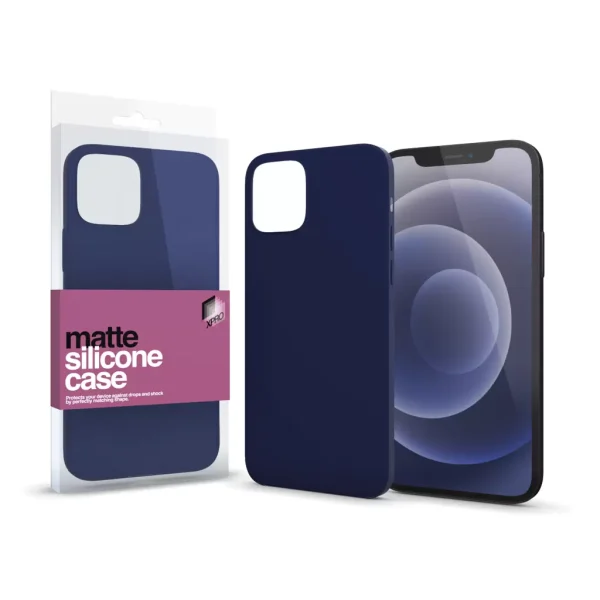 XPRO™ Szilikon matte tok ultravékony sötétsötétkék Apple iPhone 12 / 12 Pro készülékhez