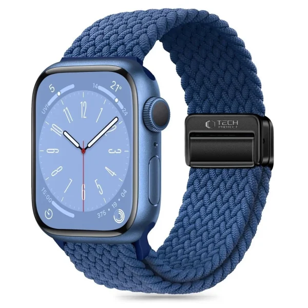 Tech-Protect NYLONMAG óraszíj sötétkék, Apple Watch 38mm / 40mm / 41mm / 42mm (S10) készülékhez