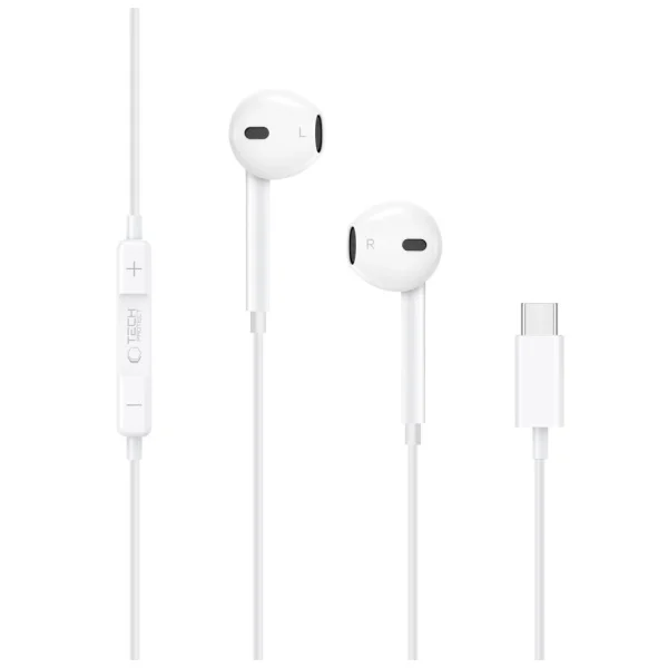 Tech-Protect Ultraboost Type-C Headset 1,2M Fehér
