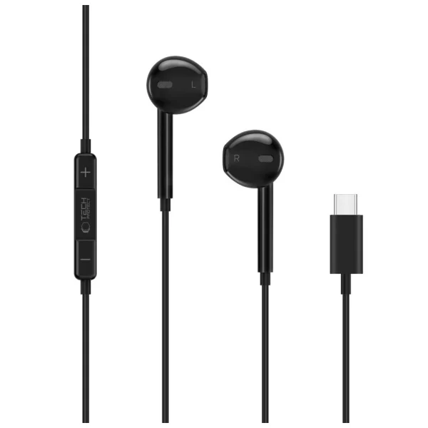 Tech-Protect Ultraboost Type-C Headset 1,2M Fekete