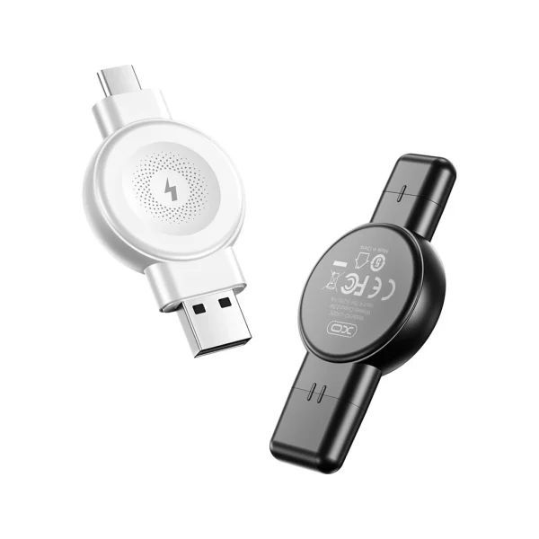 XO vezeték nélküli Apple Watch töltő QI CX026 USB+USB-C 2,5W fekete