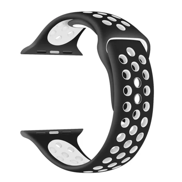 XPRO™ Apple Watch lélegző sport szíj Fekete / Fehér Apple Watch 38mm / 40mm / 41mm / 42mm (S10) készülékhez