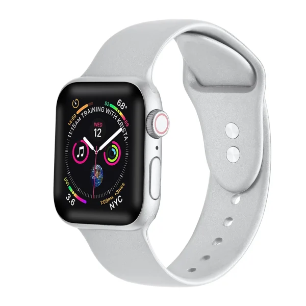 XPRO™ Apple Watch szilikon sport szíj Ezüst Apple Watch 38mm / 40mm / 41mm / 42mm (S10) készülékhez