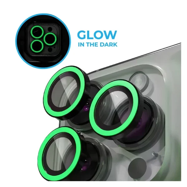 XPRO™ Luminous Premium Camera Protective Glass for Apple iPhone 15 Pro / Apple iPhone 15 Pro Max - Green
