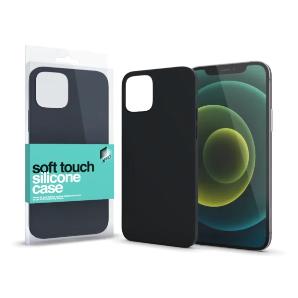 XPRO™ Soft Touch szilikon tok Slim fekete Apple iPhone 16e készülékhez