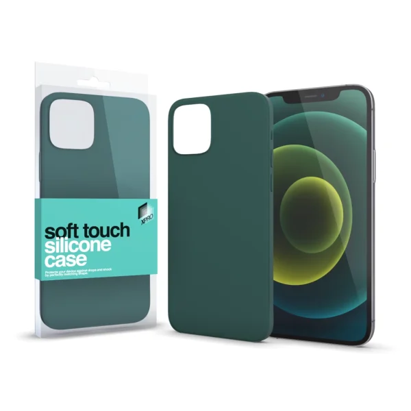 XPRO™ Soft Touch szilikon tok Slim sötétzöld Apple iPhone 16e készülékhez