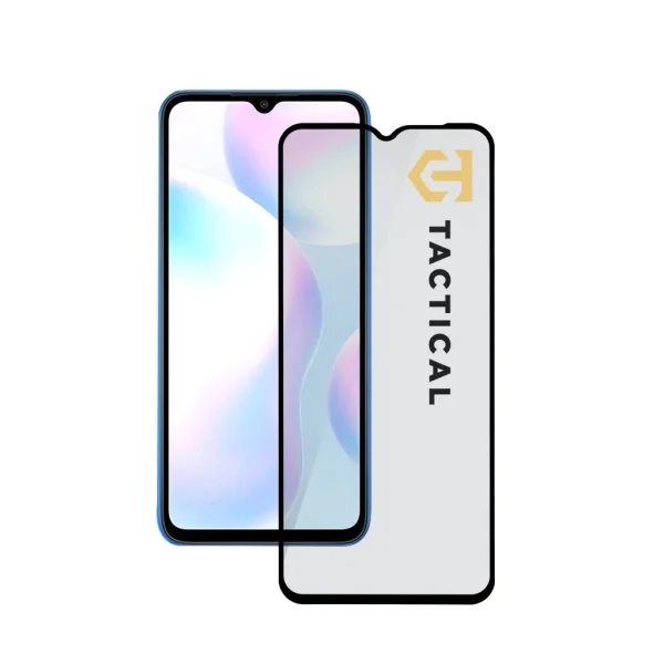 Taktikai 5D üvegpajzs Xiaomi Redmi 9A/9AT/9C-hoz – Fekete