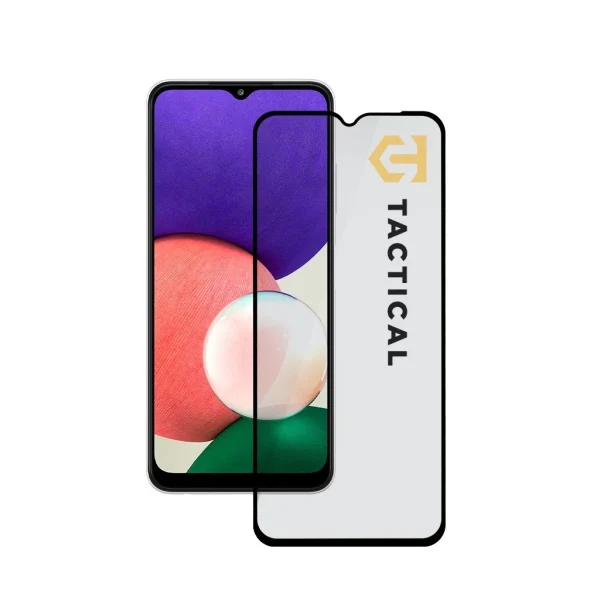 Taktikai Üveg Pajzs 5D – Samsung Galaxy A22 5G (Fekete)