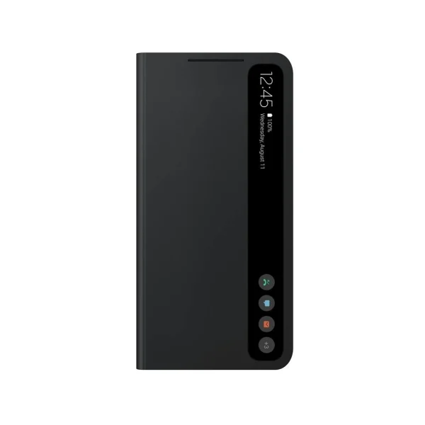 EF-ZG990CBE Samsung Clear View tok a Galaxy S21 FE-hez, sötétszürke