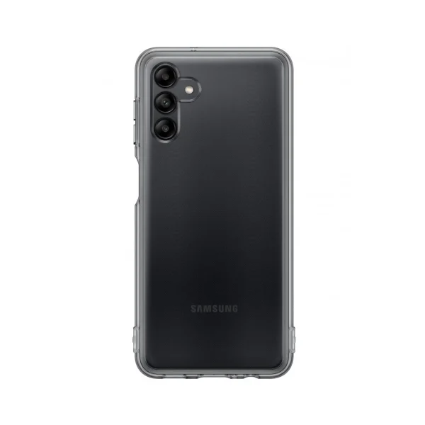 EF-QA047TBE Samsung puha áttetsző tok Galaxy A04s-hez – Fekete