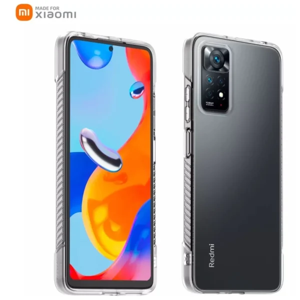 Xiaomi számára készült strapabíró, átlátszó tok a Xiaomi Redmi Note 11 Pro 4G/5G készülékhez