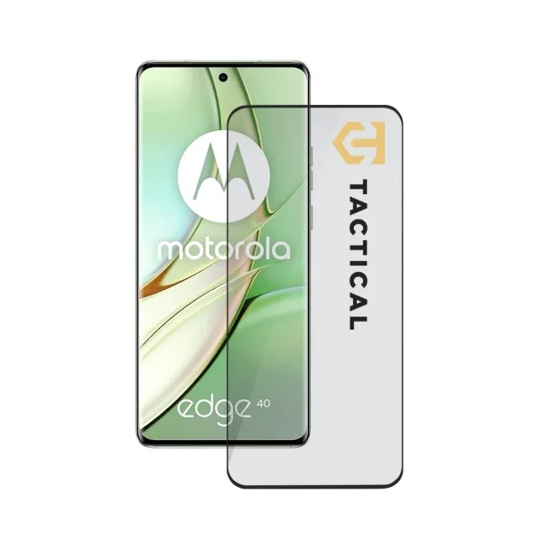 Taktikai üveg pajzs 5D a Motorola Edge 40 Black-hoz