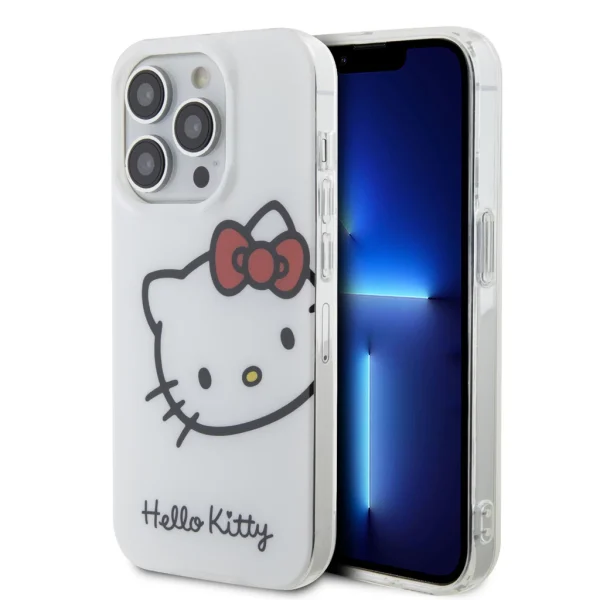 Hello Kitty IML Head Logo tok iPhone 15 Pro Max készülékhez fehér
