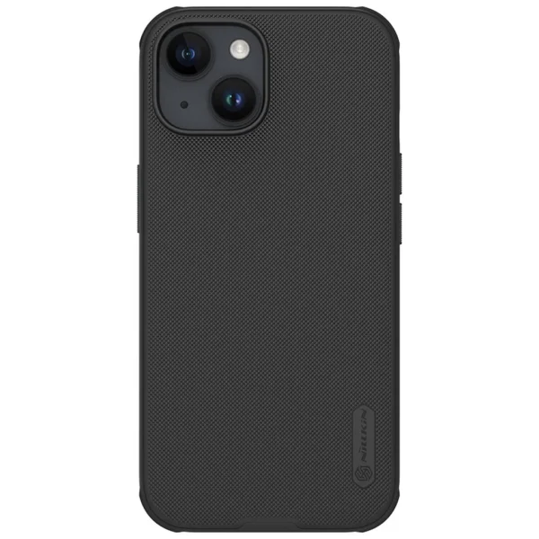 Nillkin Super Frosted PRO Háttali Tok Apple iPhone 15 készülékhez fekete (Logó kivágás nélkül)