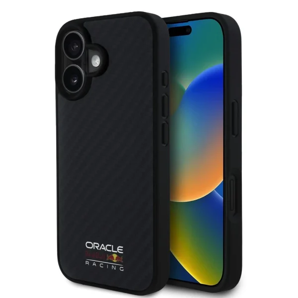 Red Bull Carbon Shiny Logo MagSafe tok iPhone 16 készülékhez fekete