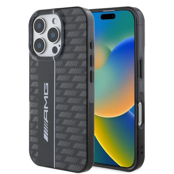 AMG karbonmintás tok iPhone 16 Pro-hoz – fekete