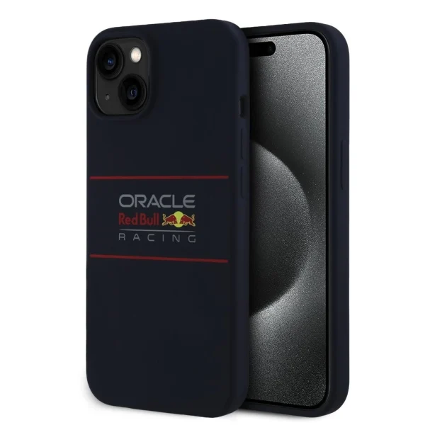 Red Bull Silicone Horizontal Logo MagSafe tok iPhone 15 készülékhez tengerészkék