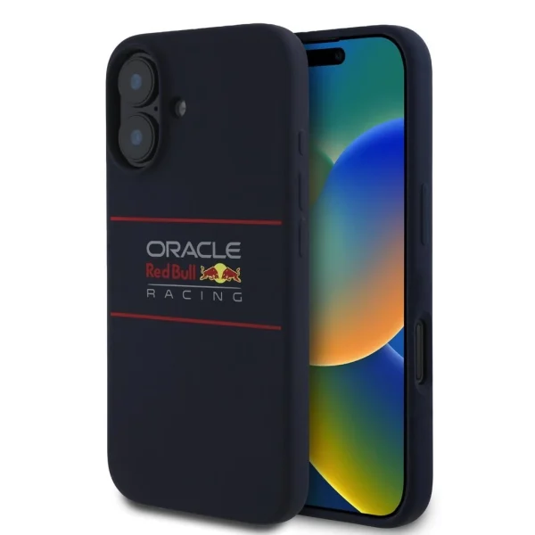 Red Bull szilikon Horizontal Logo MagSafe iPhone 16 Plus készülékhez tok tengerészkék