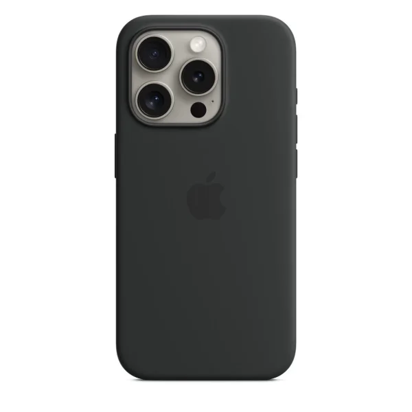 MT1A3ZM/A Apple szilikon Magsafe tok iPhone 15 Pro készülékhez fekete (Damage Package)
