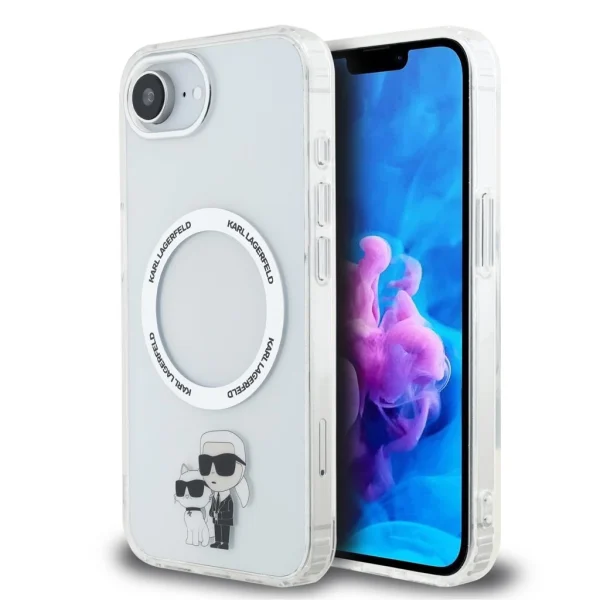 Karl Lagerfeld IML Karl and Choupette MagSafe tok iPhone 16e készülékhez átlátszó
