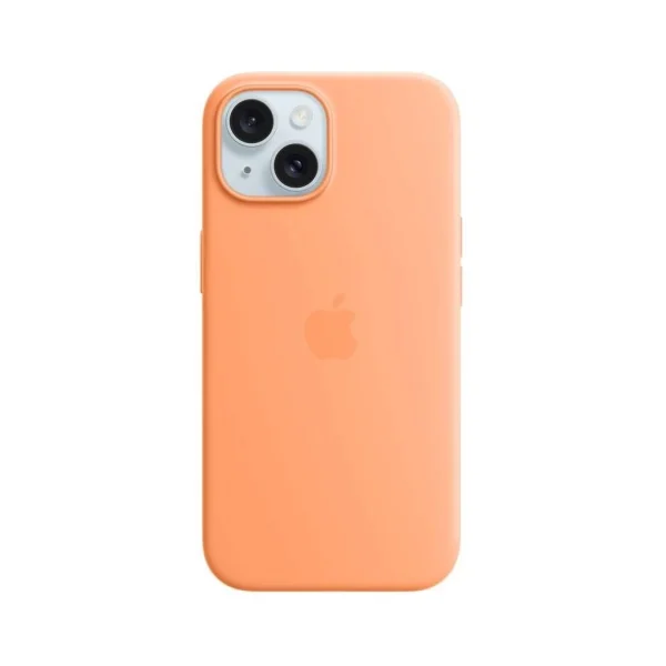 MT0W3ZM/A Apple Silicone Magsafe tok iPhone 15 készülékhez narancs sorbet (Sérült csomagolás)