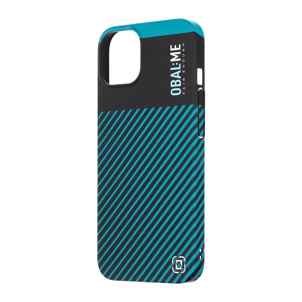 OBAL:ME Flossy Stripes tok Apple iPhone 13 készülékhez fekete/türkiz
