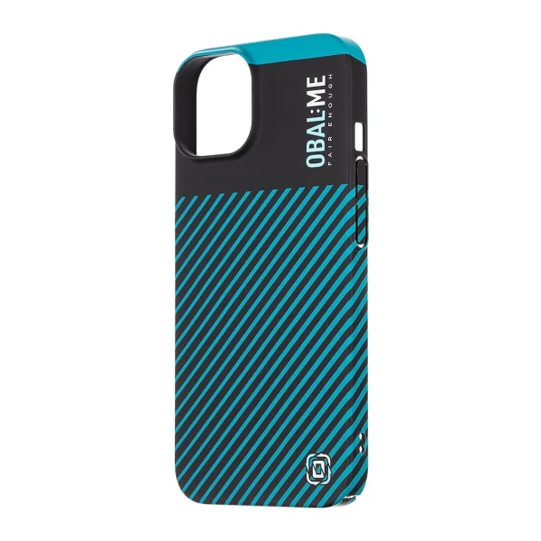 OBAL:ME Flossy Stripes tok Apple iPhone 14 készülékhez fekete/türkiz