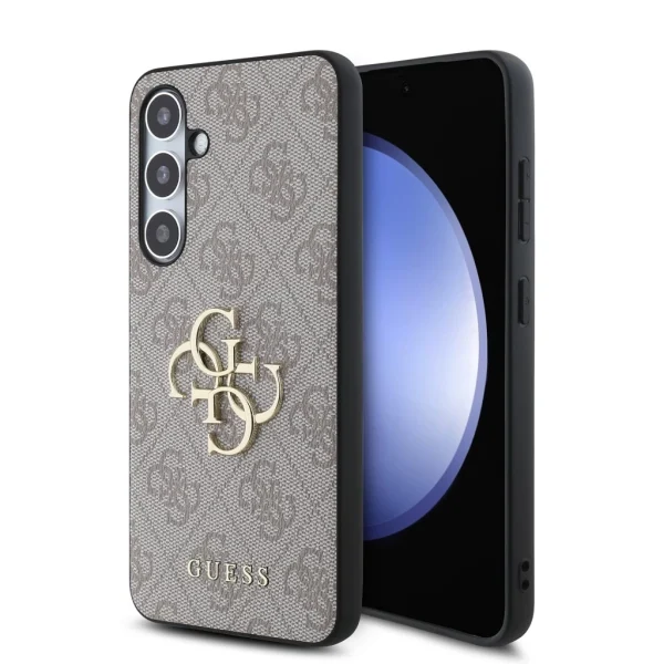 Guess PU 4G Metal Logo tok Samsung Galaxy S24 FE készülékhez rózsaszín
