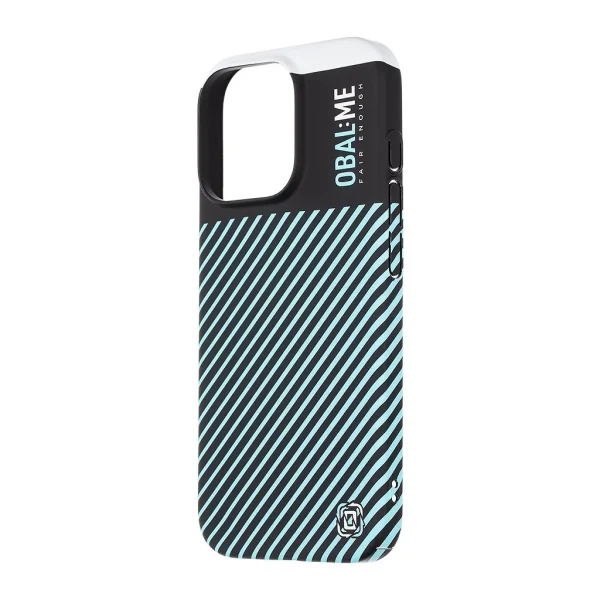 OBAL:ME Flossy Stripes tok Apple iPhone 16 Pro készülékhez fekete/égkék