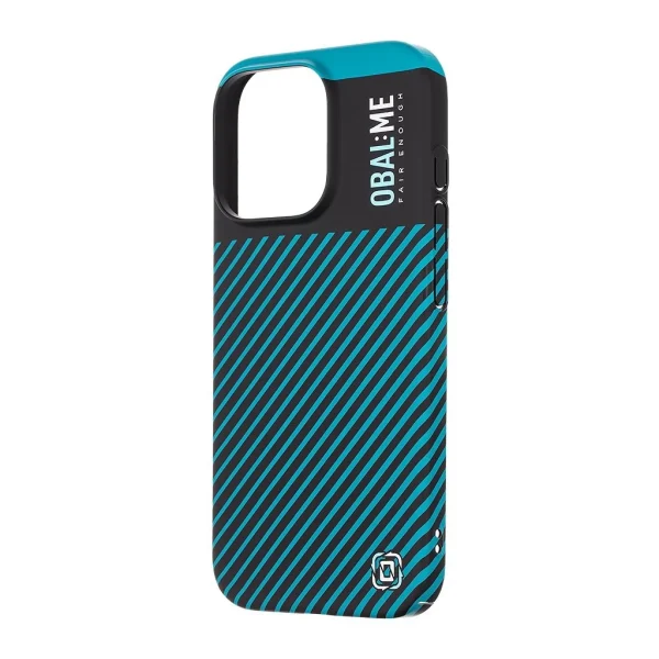 OBAL:ME Flossy Stripes tok Apple iPhone 16 Pro készülékhez fekete/türkiz