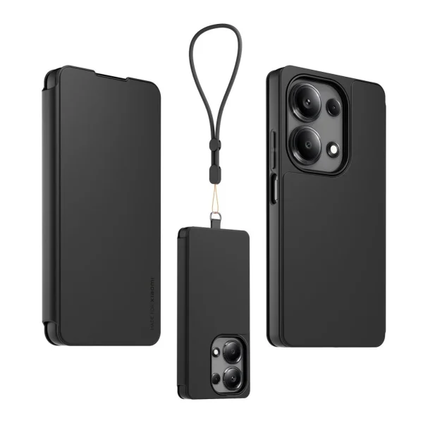 Made for Xiaomi tok nyaklánccal Xiaomi Redmi Note 13 Pro 4G készülékhez fekete