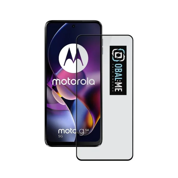 OBAL:ME 5D üveg kijelzővédő Motorola G54 5G/ Power Edition készülékhez fekete