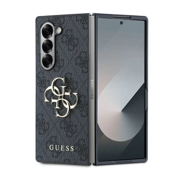 Guess PU 4G Metal Logo tok Samsung Galaxy Z Fold 6 készülékhez szürke