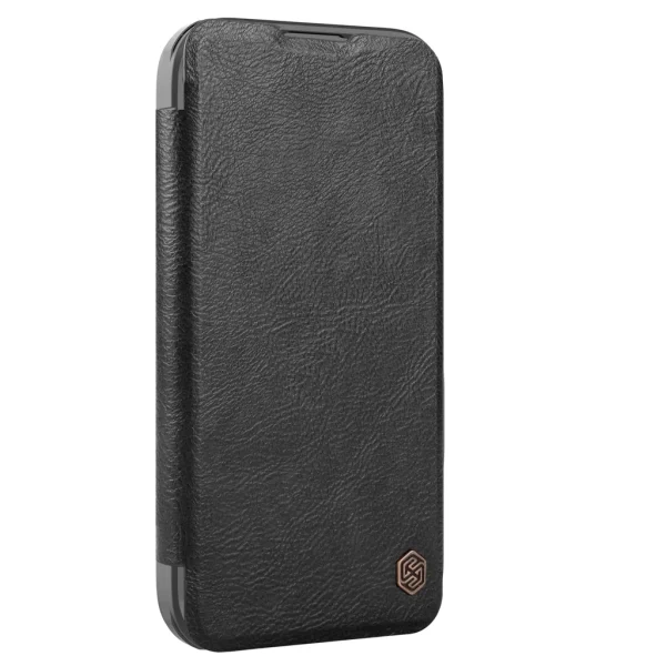 Nillkin Qin Book Prop tok Apple iPhone 16 készülékhez fekete