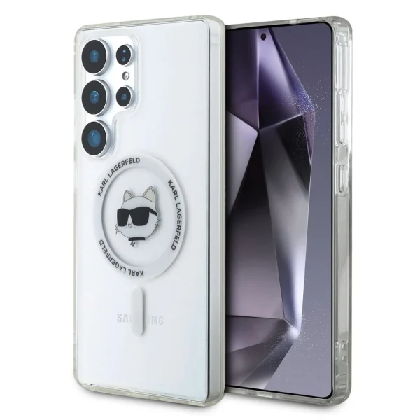 Karl Lagerfeld IML Choupette Head MagSafe tok Samsung Galaxy S25 Ultra készülékhez átlátszó