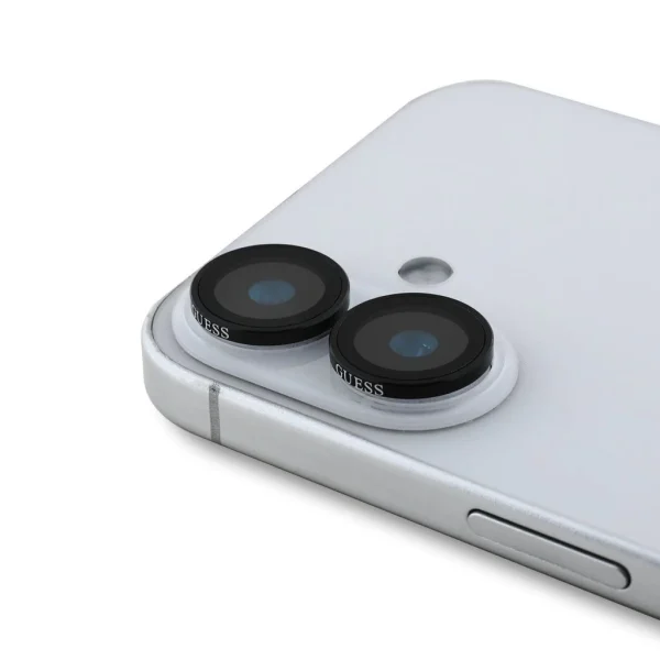 Guess fém védőlencse iPhone 16/16 Plus készülékhez fekete