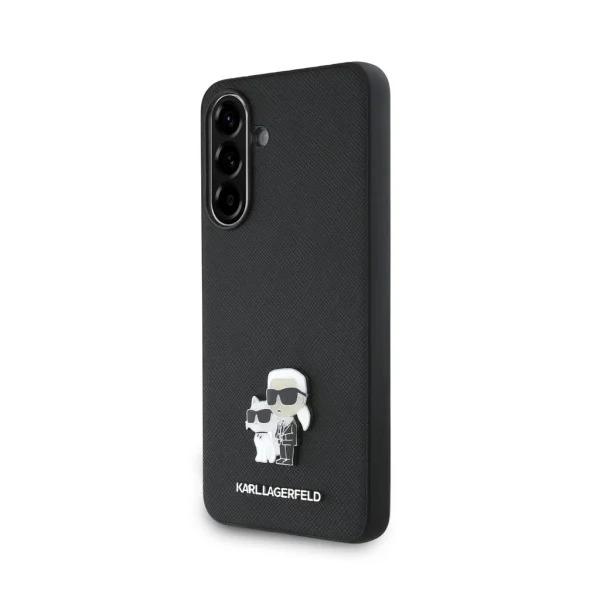 Karl Lagerfeld PU Saffiano Metal Karl and Choupette tok Samsung Galaxy A56 készülékhez fekete