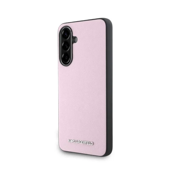 Karl Lagerfeld PU Saffiano Metal Logo Tok Samsung Galaxy A56 készülékhez rózsaszín