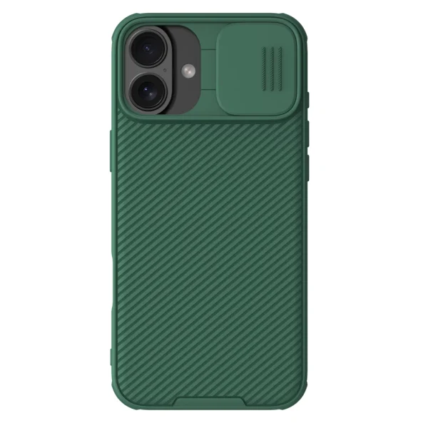Nillkin CamShield PRO kemény tok Apple iPhone 16 készülékhez sötét zöld