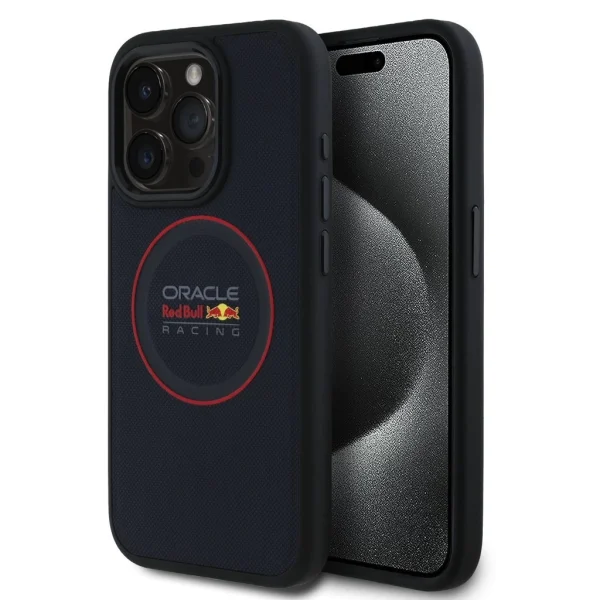 Red Bull PC/TPU Red Ring MagSafe tok iPhone 15 Pro készülékhez tengerészkék