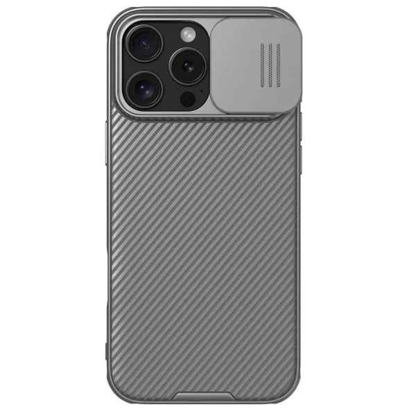 Nillkin CamShield PRO kemény tok Apple iPhone 16 Pro Max készülékhez titán szürke